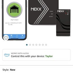 Brand New NEXX Door NXG-200 Smart WiFi Remotely Control Existing Garage Opener with App, 