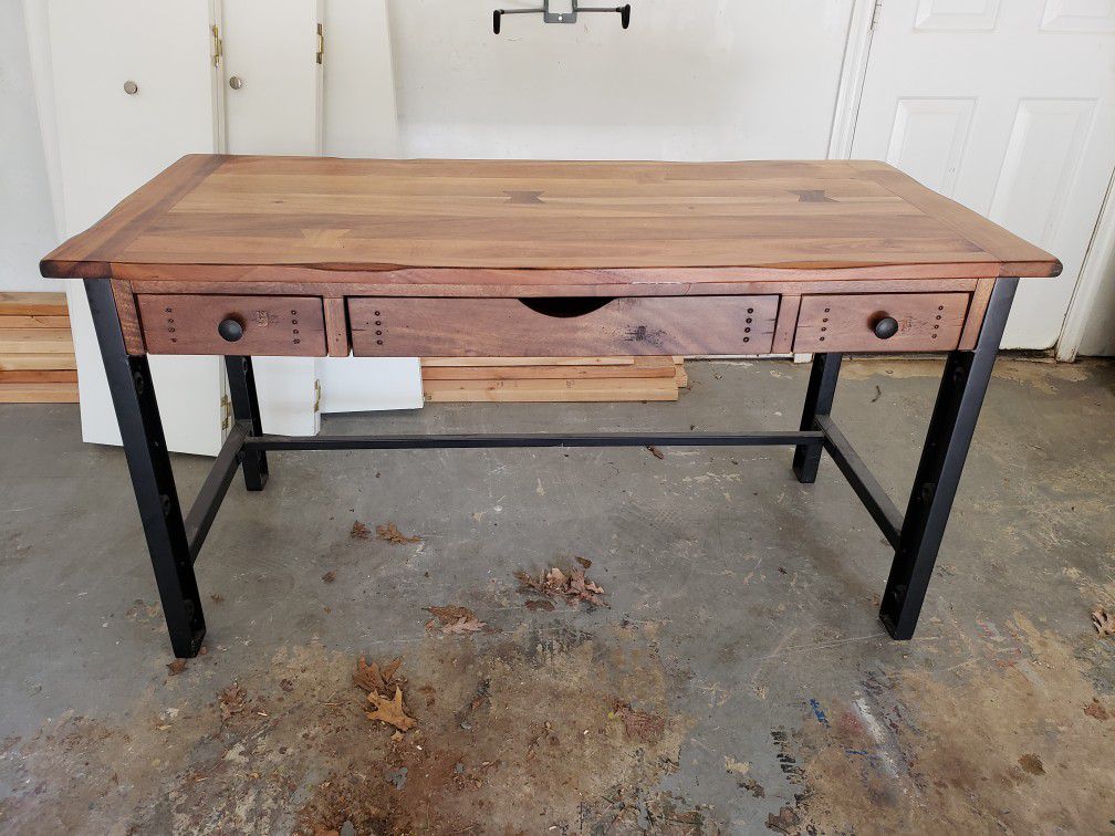 Wood And Metal Desk