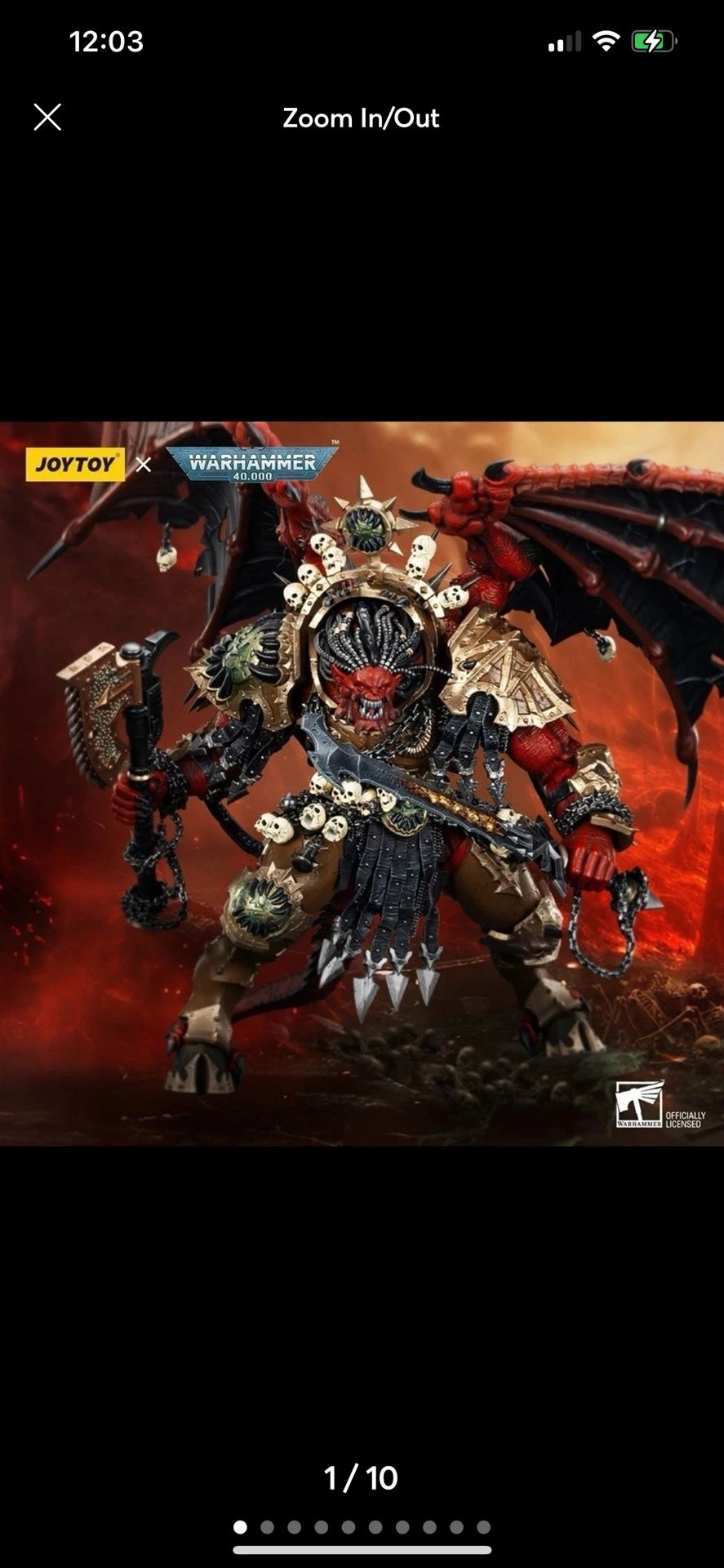 JOYTOY Warhammer 40k World Eaters Angron Daemon Primarch of Khorne Action figure