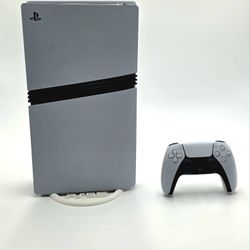 Ps5 Pro With Vertical Stand And Minimalist Controller Stand