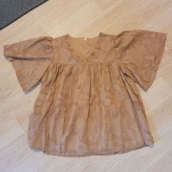 Women V Neck Tunic Tops Summer Ladies Casual Khaki Short Sleeve T Shirt Tee L