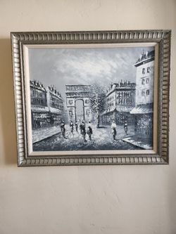 Paris 1900 Painting  Art Decoration  Wall Hanging