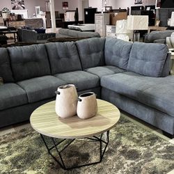 $39 down or $1229 gets this Brand New Ashley Marleton Denim Sleeper Sectional. No credit. No interest. Fast delivery! 