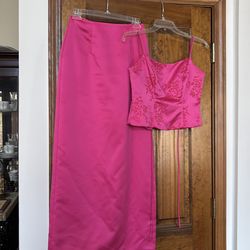2 piece formal pink