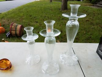 Glass candle holders