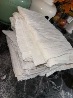 Sheer crinkle window curtain panels