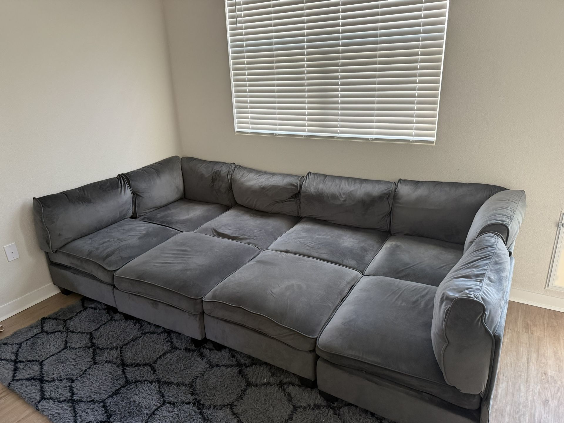 Grey Oversized Comfy Sectional