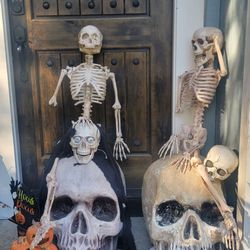 Halloween Skull & Skeleton Lot