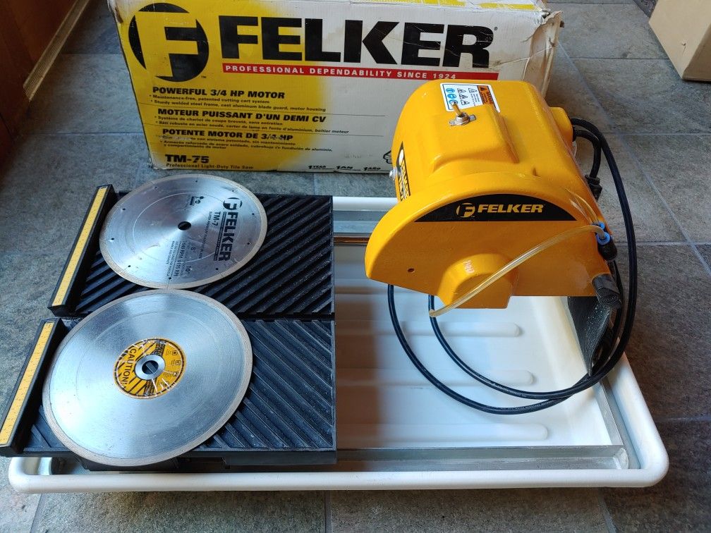 Felker tm 75 tile saw outlet