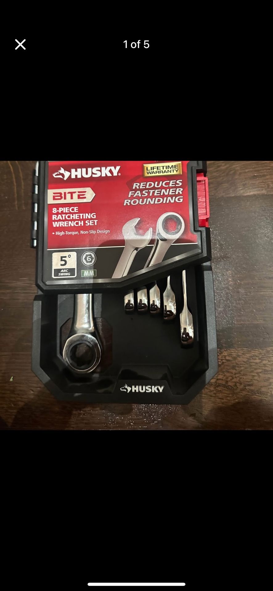 Husky BITE Metric 72-Tooth Ratcheting Wrench Set (8-Piece)
