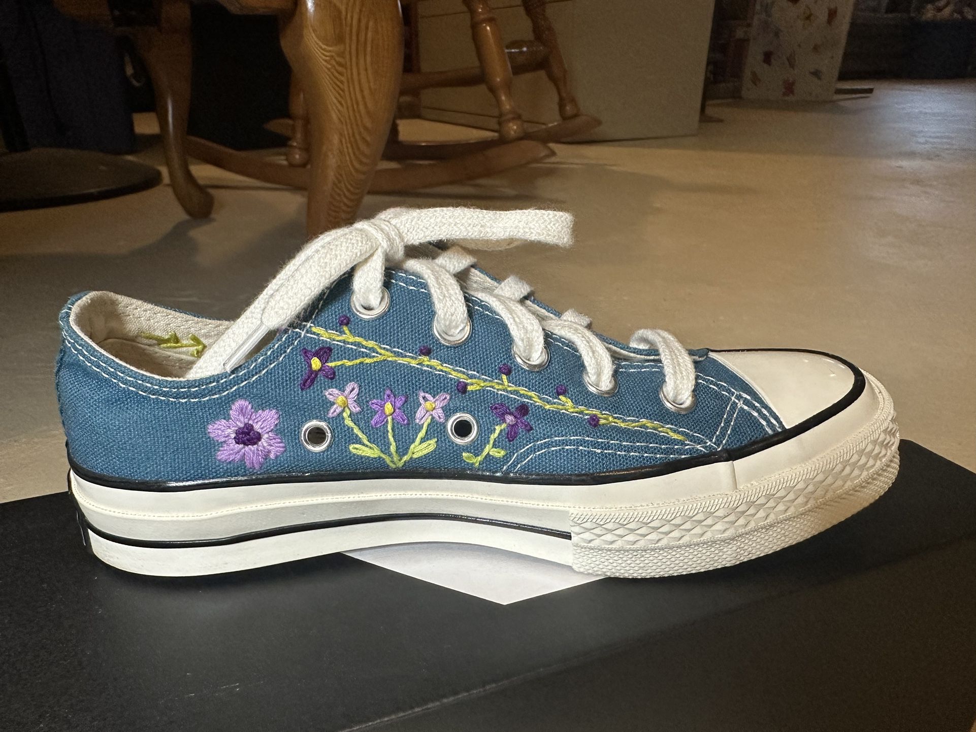 Hand Embroidered Converse 