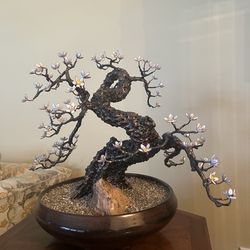 Decorative Bonsai Tree Sculpture – Large Zen Style Tabletop Art