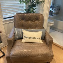 Brown Leather Chair 