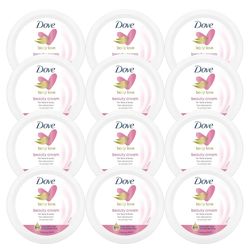 Dove Lotion, Beauty Cream - Light, Fast-Absorbing Face and Body Cream for Normal to Dry Skin, 24-Hour Moisture, Travel Size, 2.53 Fl Oz. (Pack of 12)