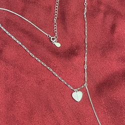 Sterling Silver Necklace With Heart Pendant