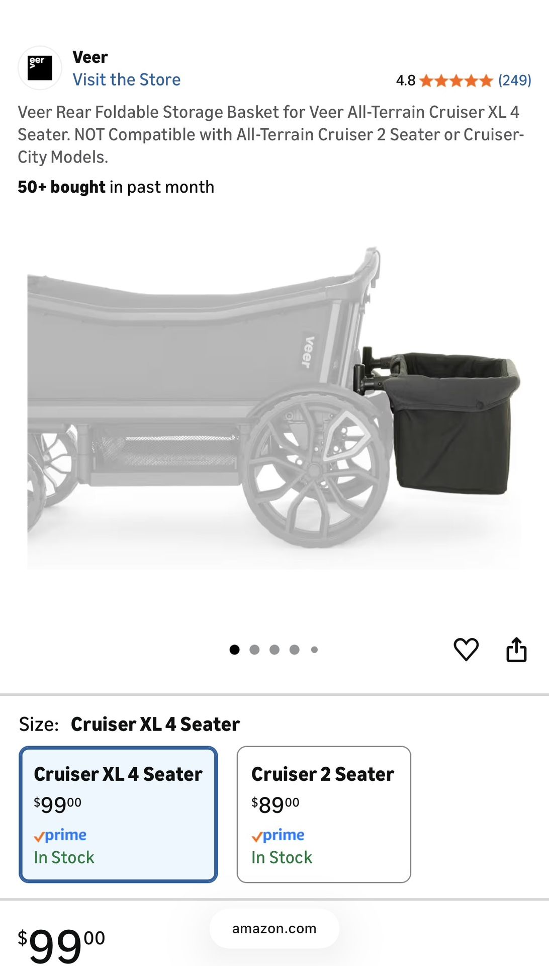 Veer Cruiser XL Storage Basket