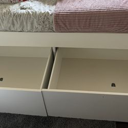 IKEA BRIMNES Full-Size Bed Frame with Storage – White