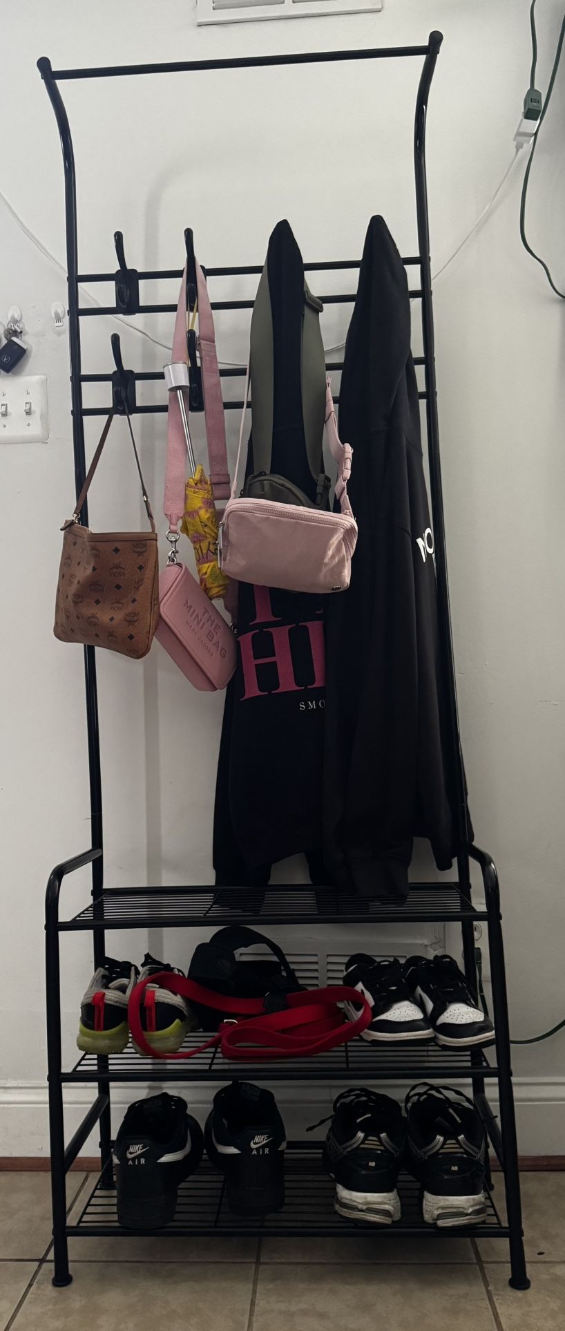 COAT RACK w/ SHOES STORAGE