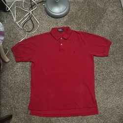 Red Ralph Lauren Polo Shirt SIZE LARGE LIKE NEW