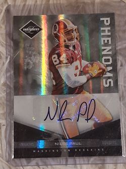 Niles Pau 130/199l Nebraska Cornhuskers Washington Redskins Commanders Autograph