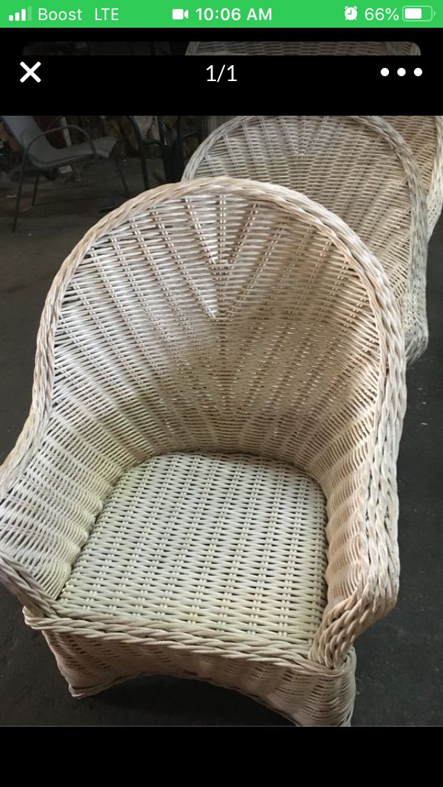 4 Rattan chairs excellent condition