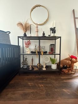 Modern Black-Brown Glass Table/Shelf