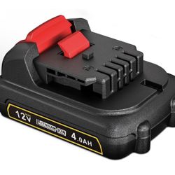 4.0Ah 12V Max Battery Lithium-ion Rechargeable Compatible with Dewalt DCB120 DCB124 DCB125 DCB127 DCB121 DCB123 DCB122 12 Volt Batteries Slim Series C