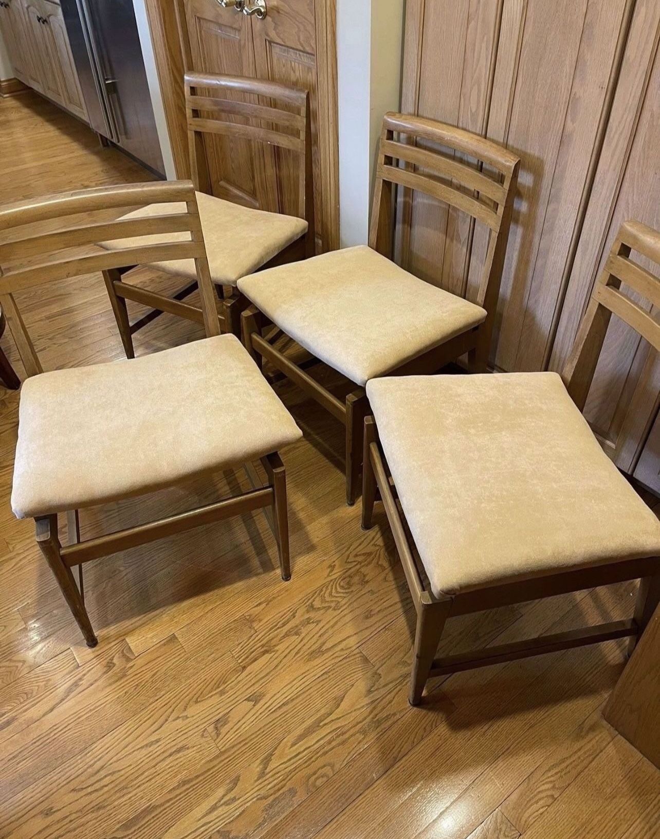Set Of 4 Mid Century Danish Teak Dining Chairs