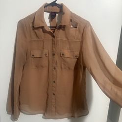 BEBE SHEER SHIRT