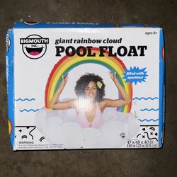 Giant Rainbow Cloud POOL FLOAT