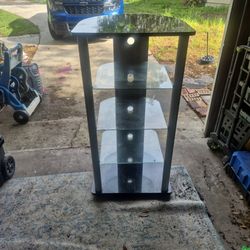 Audio/TV Stand with glass shelving