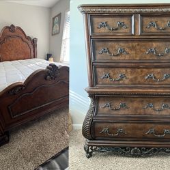 Queen Bed And 5 Drawer Dresser