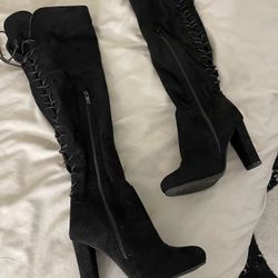 Black High Rise Boots
