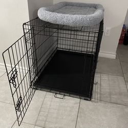 Brand New Large Dog Crate With Plush Bed
