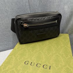 GUCCI GG Supreme 474293 belt Waist Body bag canvas Black cross body Fanny