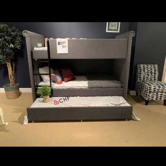 Twin / Twin Bunk Bed With Trundle - Christmas Holiday Sale