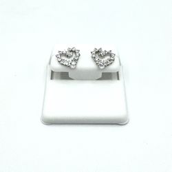 Sterling Silver Heart Stud Earrings