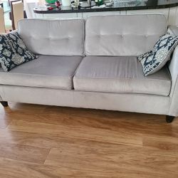 Modern Grey Couch with Pillows- Great Condition, Non-Smoking Home