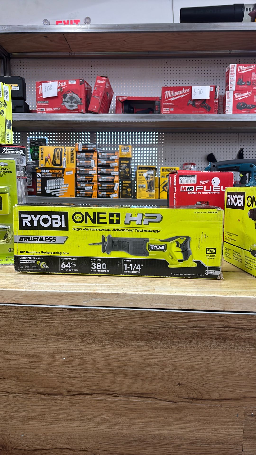 RYOBI ONE+ HP 18V Brushless Cordless Reciprocating Saw (Tool Only)