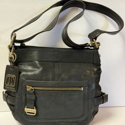 Tignanello Black Leather Crossbody Bag Black Leather Hobo Bag Purses Tignanello
