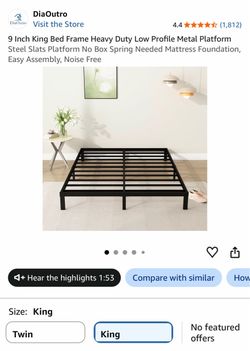 DiaOutro 9 Inch King Bed Frame. BRAND NEW.