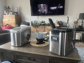 Like-New (2) Countertop Ice Makers For Sale - Silver, Countertop 