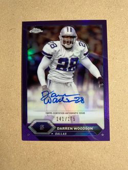 2023 Topps Chrome Autographs Darren Woodson #TCA-DW Purple Refractor /175 (AU)