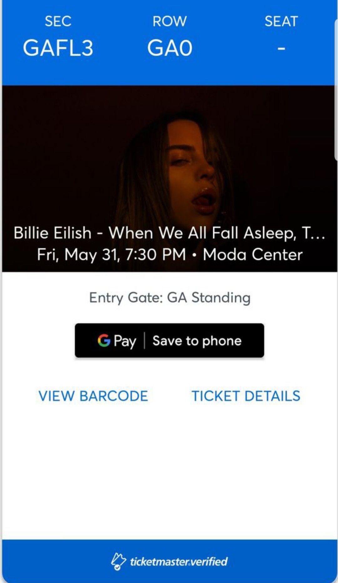 BILLIE EILISH TICKETS!!!