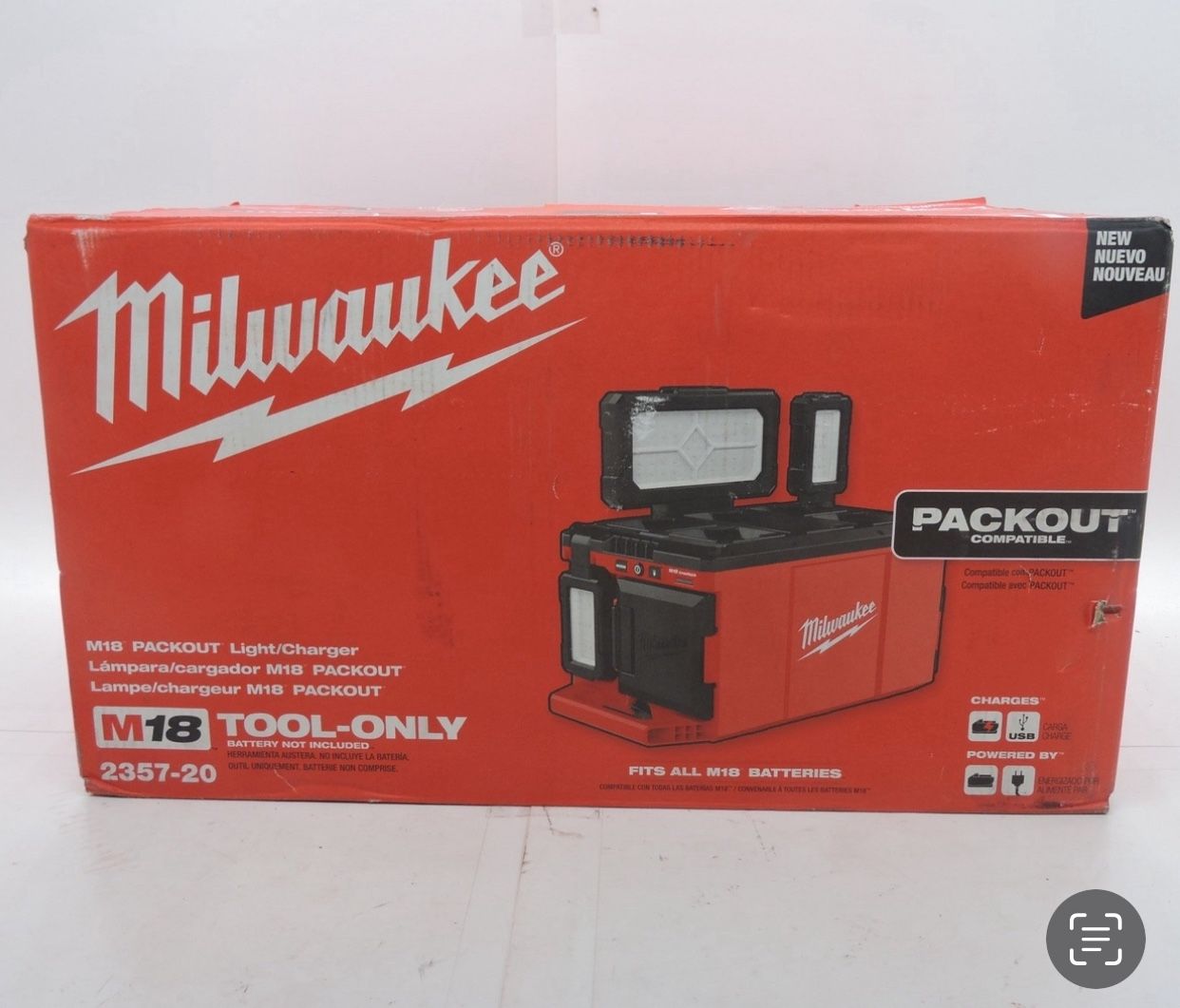 Milwaukee New Light Pack out Charger M18