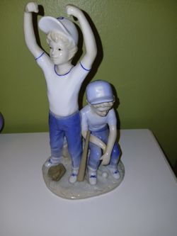 1989 Paul Sebastian Home Run Boys Baseball Porcelain Figurine Vintage 