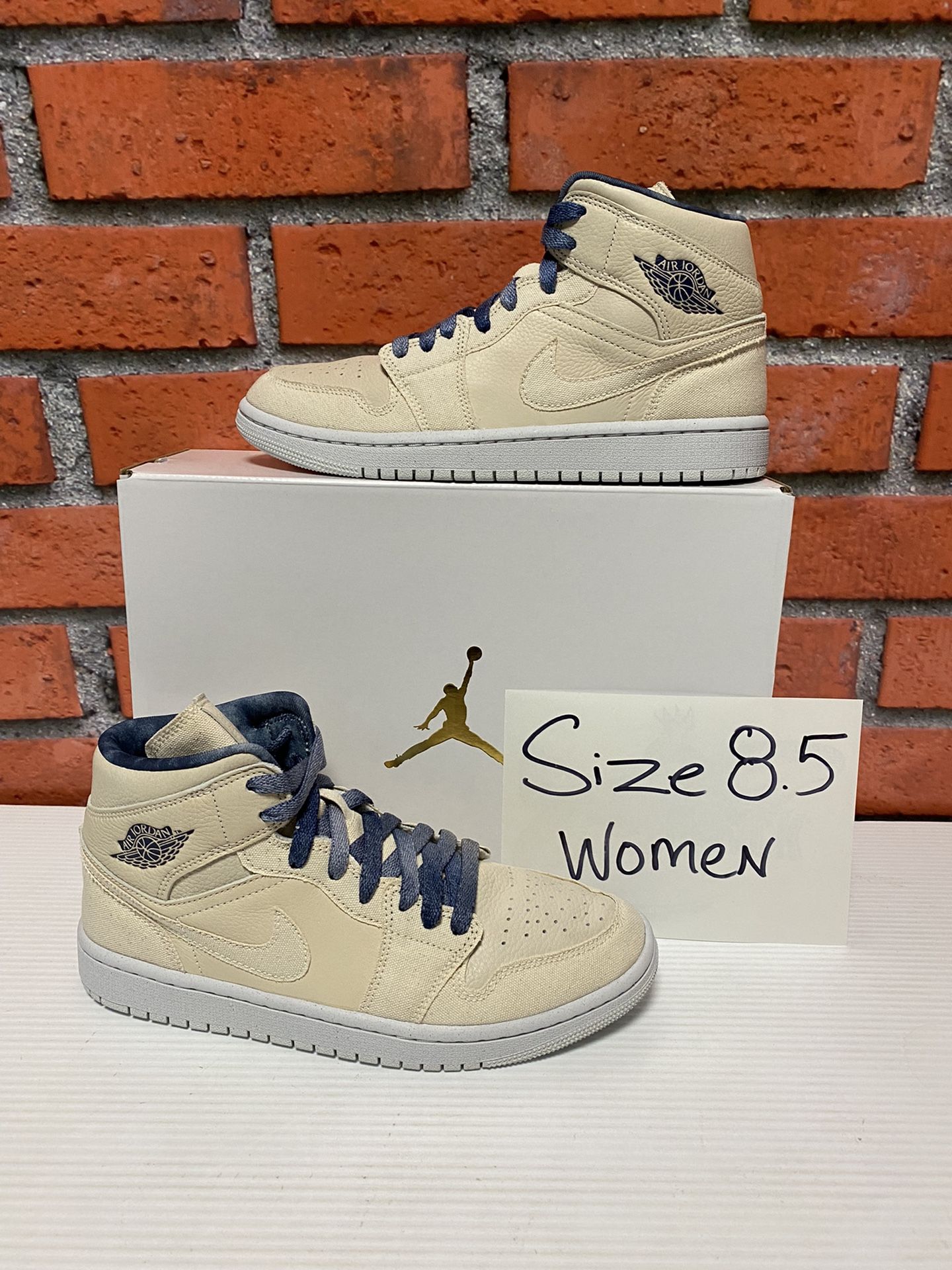 Nike Air Jordan 1 Mid Retro ‘Sanddrift’ Size 8.5 Woman’s