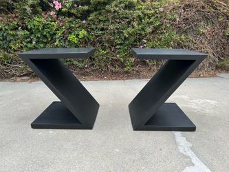 Pair of Z-Shape End or Side Tables
