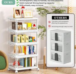 🔥    NEW! Stackable Clear Storage Bins with Wheels – Easy Home Organizer