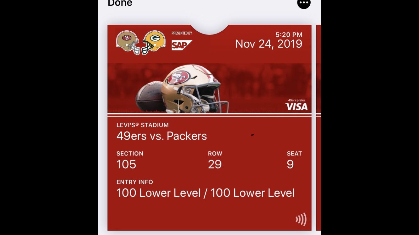 2 49ers vs Packers tickets